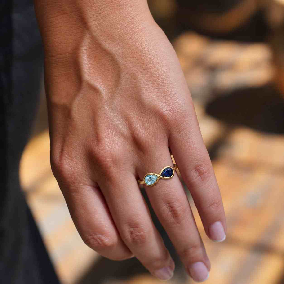 multi birthstone infinity ring