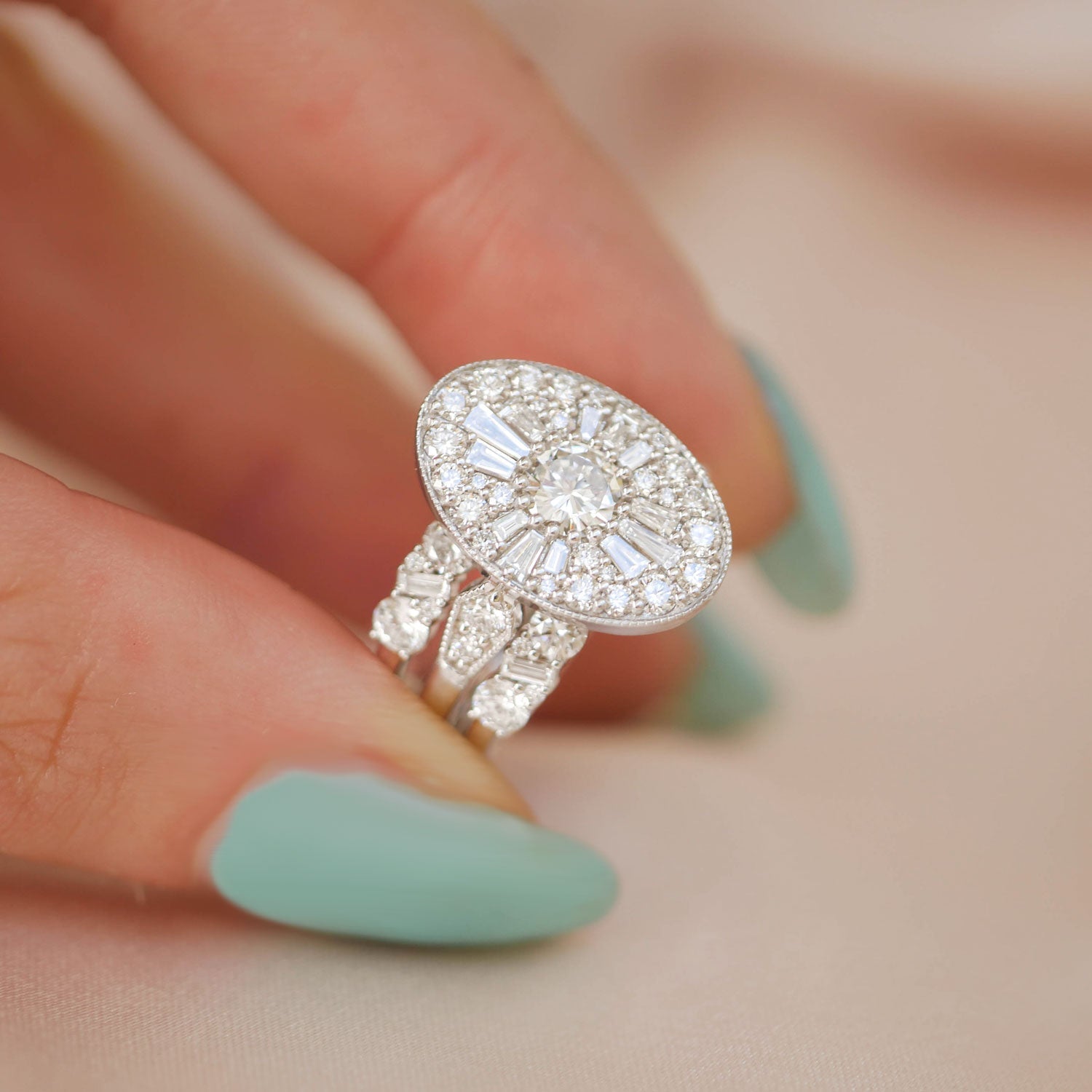 Multi Lab Diamond Cluster Ring For Her