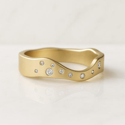 Multi Shape Lab Grown Diamond Bypass Ring Open Gap Stacking Diamond Ring