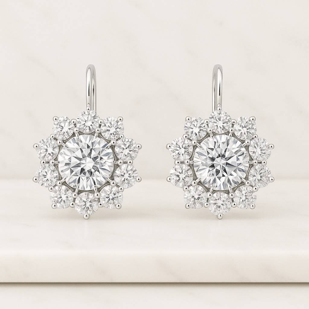 Multi Shape Lab Grown Diamond Earrings for Her IGI Certified Diamond Earrings for Wife Anniversary Gifts Wedding Gift Handmade Earrings