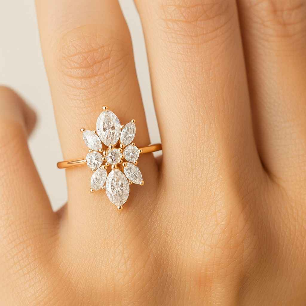 Multi Stars Ring Gold Wedding Band Estelle Baby size for Baby ring Custom Gold Name Ring