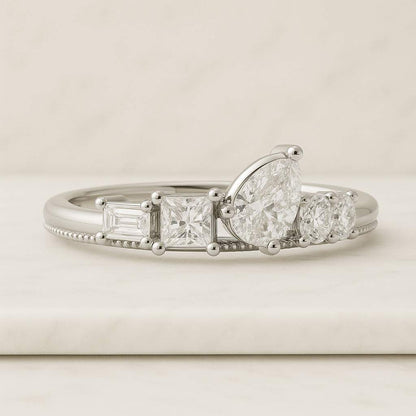 Multi Stone Ring Diamond Wedding Band Marquise Ring Womens Gold Ring Stacking Ring Sterling Silver Ring Promise Ring Diamond Ring