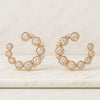 14K Rose Gold Round Lab Created Diamond Bubble Studs