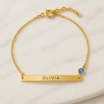 14K Gold Name Bracelet for Her Personalized Jewelry Gift for Women