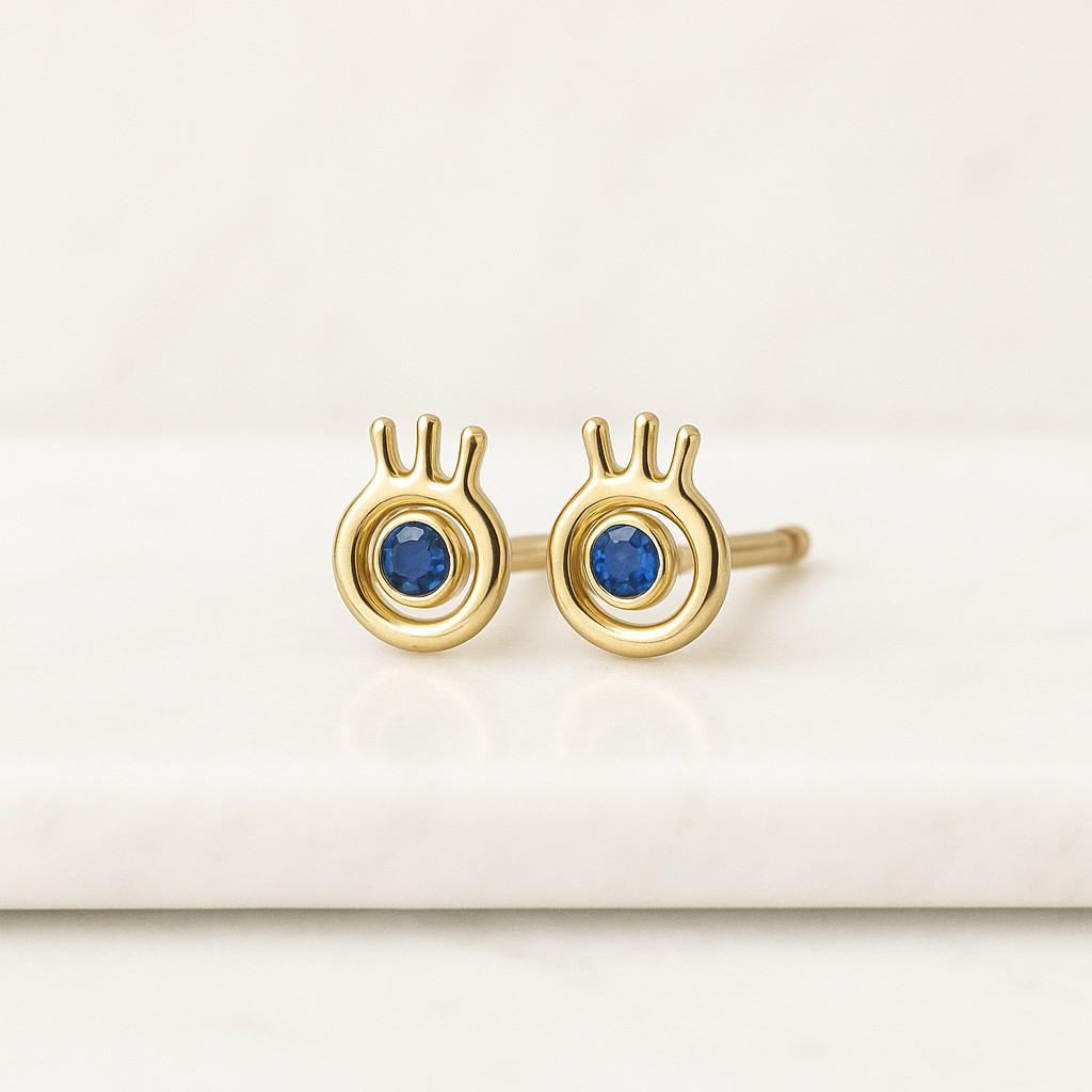 Natural Diamond Star Stud Earrings 18k White Gold Jewelry