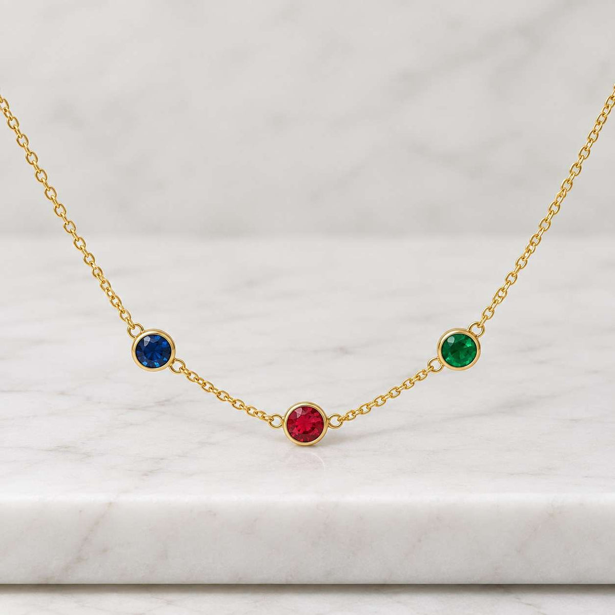 natural emerald station necklace, emerald halo minimalist necklace, solid 14k gold green emerald necklace, diamonds by the yard necklace
