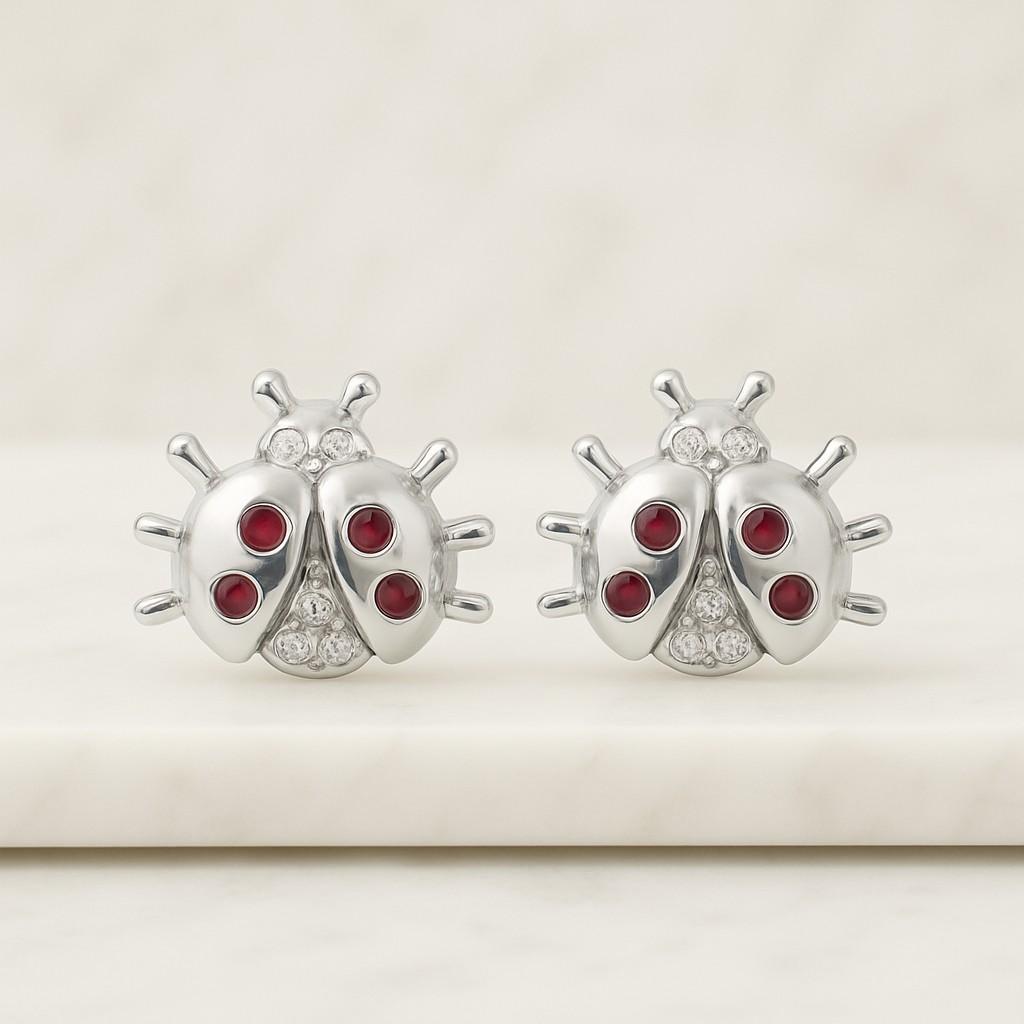 Natural Garnet Earrings Red Gemstone Earrings Stud Earrings 925 Sterling Silver Jewelry Engagement Gift Earrings For Wife