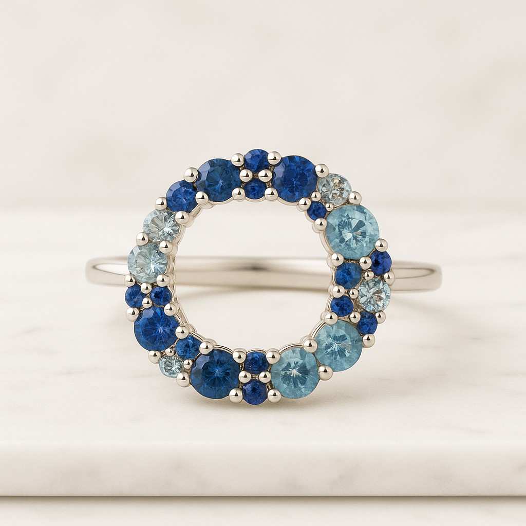 Natural Gemstone Citrine Ruby Saphhire K Solid Gold Ring For Women Engagement Wedding Band Gifts For Her Ring Promise Handmade Ring