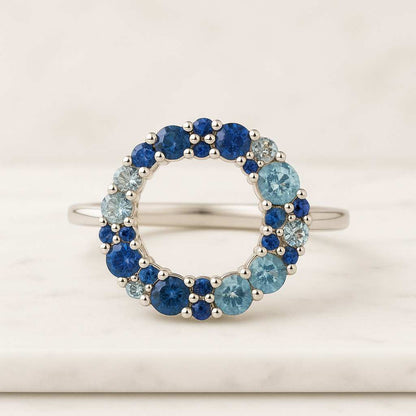 Natural Gemstone Citrine Ruby Saphhire K Solid Gold Ring For Women Engagement Wedding Band Gifts For Her Ring Promise Handmade Ring