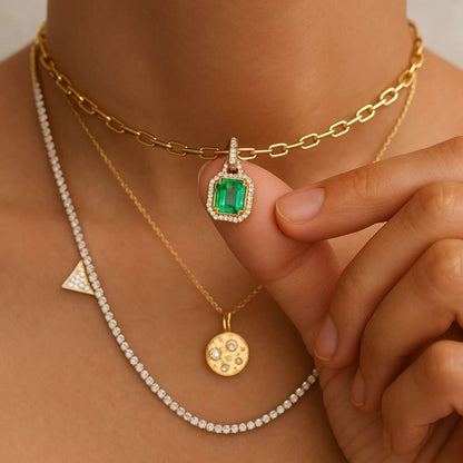 Natural Green Moss Agate Freeform Teardrop Pendant Gemstone Green Tourmaline Pendant 925 Sterling Silver Pendant Octagon Handmade Pendant