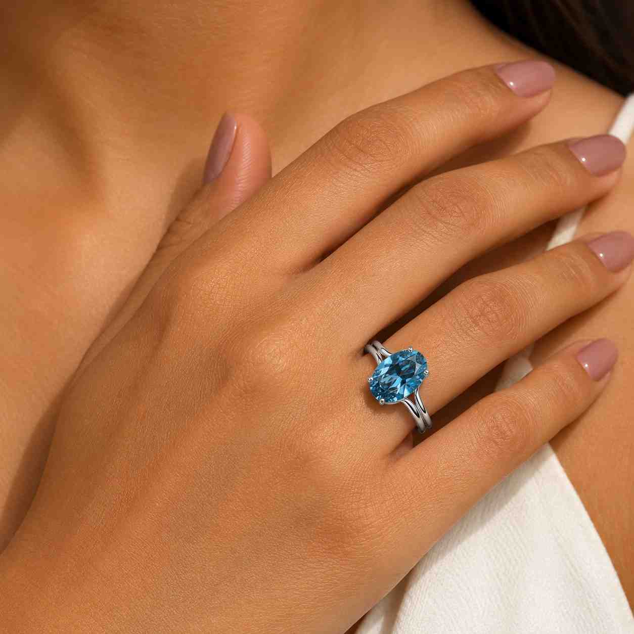 natural london blue topaz engagement ring k solid gold ring oval cut red gemstone ring birthstone luxury ring birthday gift for her
