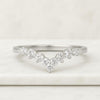 2.00 MM Round Cut Moissanite Diamond Curved Wedding Band