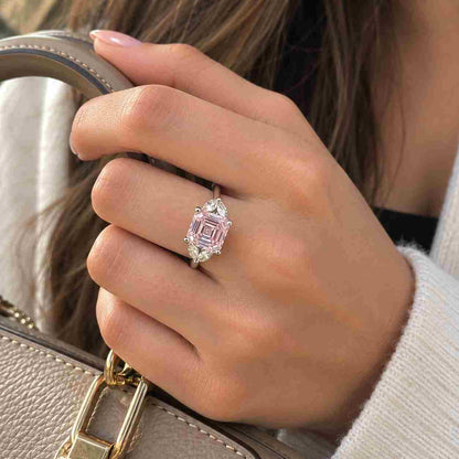 Nature Inspired Asscher Cut Ring