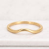1.6MM Curved Wedding Ring 14k Gold Band Anniversary Gift for Her