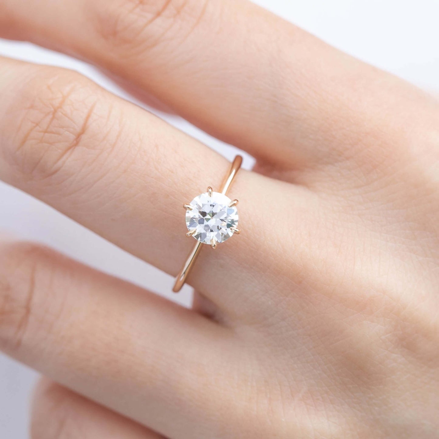 Old Mine Cut Diamond Engagement Ring