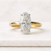 Moval Cut Lab Grown Diamond Solitaire Engagement Ring