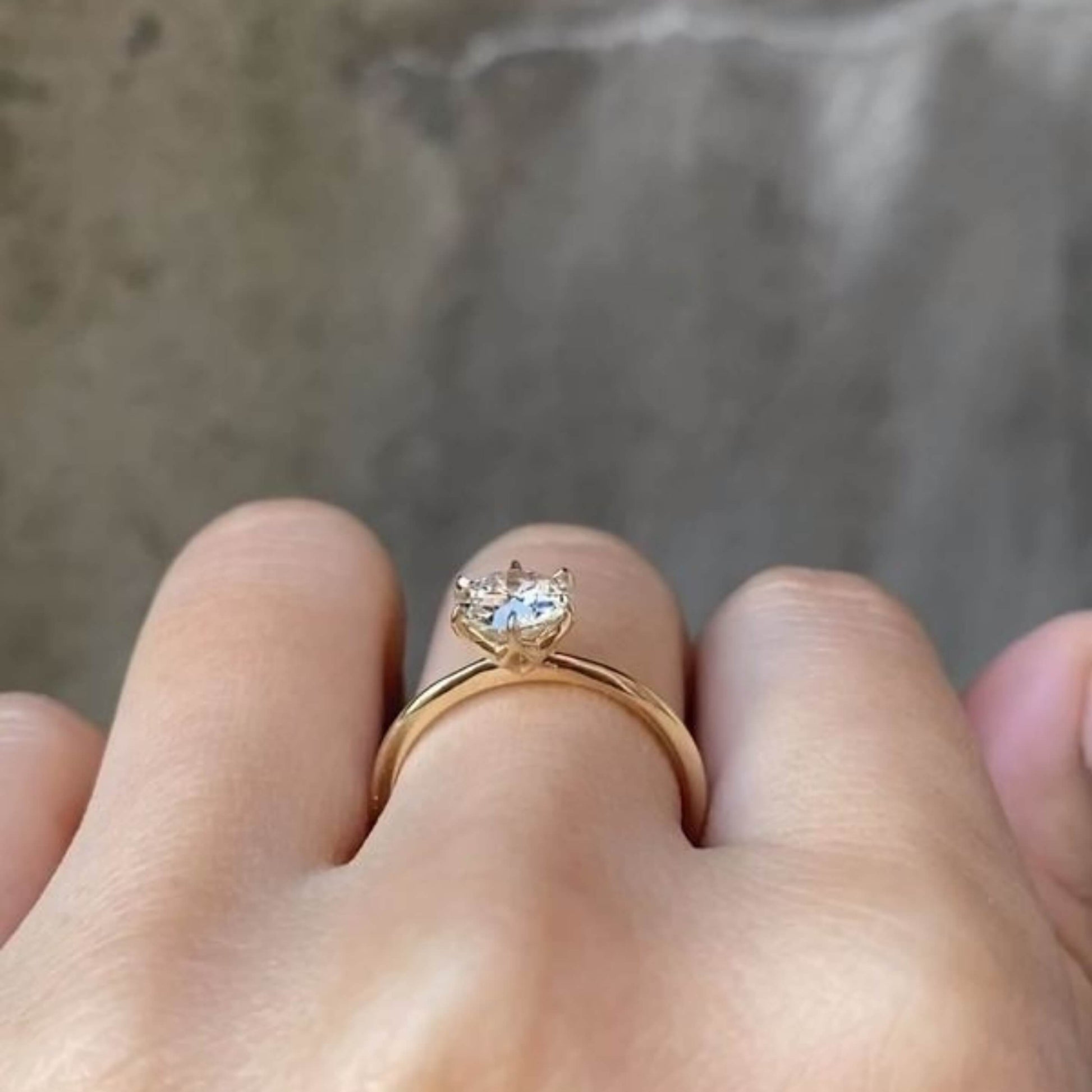 Old Mine Round Cut Diamond Engagement Ring For Her