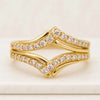 14K Double V Shape Adjustable Ring For Women