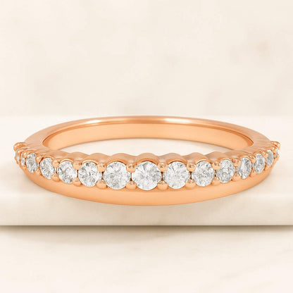 Open Circle Minimalist Diamond Ring 14K Gold Open Link Ring Lab Diamond Stackable Ring