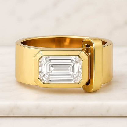 Open Raw Brass Ring - Adjustable Twist Ring - Simple Brass Statement Ring