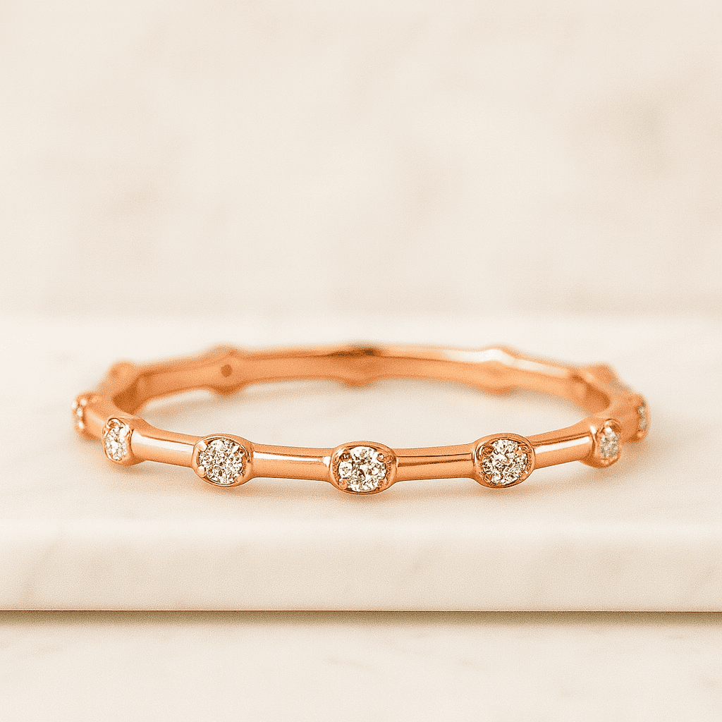 Open Wedding Band Lab Grown Diamond Ring Gap Wedding Ring Womens Cuff Stacking Ring Round Cut Diamodn Band Bypass Setting Ring Everyday Ring