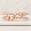 Double Row Micro Pave Setting Round Cut Diamond Women's Wedding Band