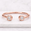 Round Lab Grown Diamond Open Gap Band Stackable Open Gap Ring