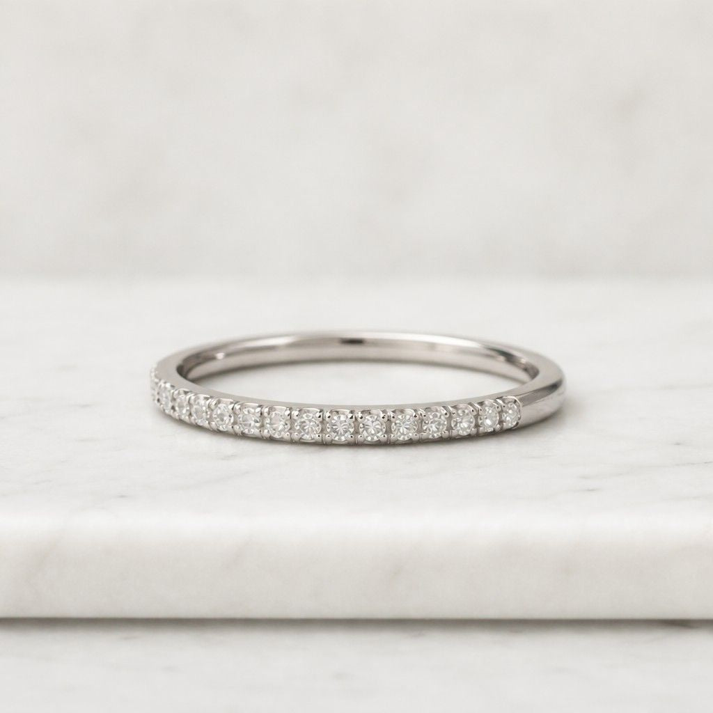 Open Wedding Ring for Engagement Ring Lab Grown Diamond Ring Stackable Open Gap Ring for Main Ring Wedding Matching Band Diamond Engagement
