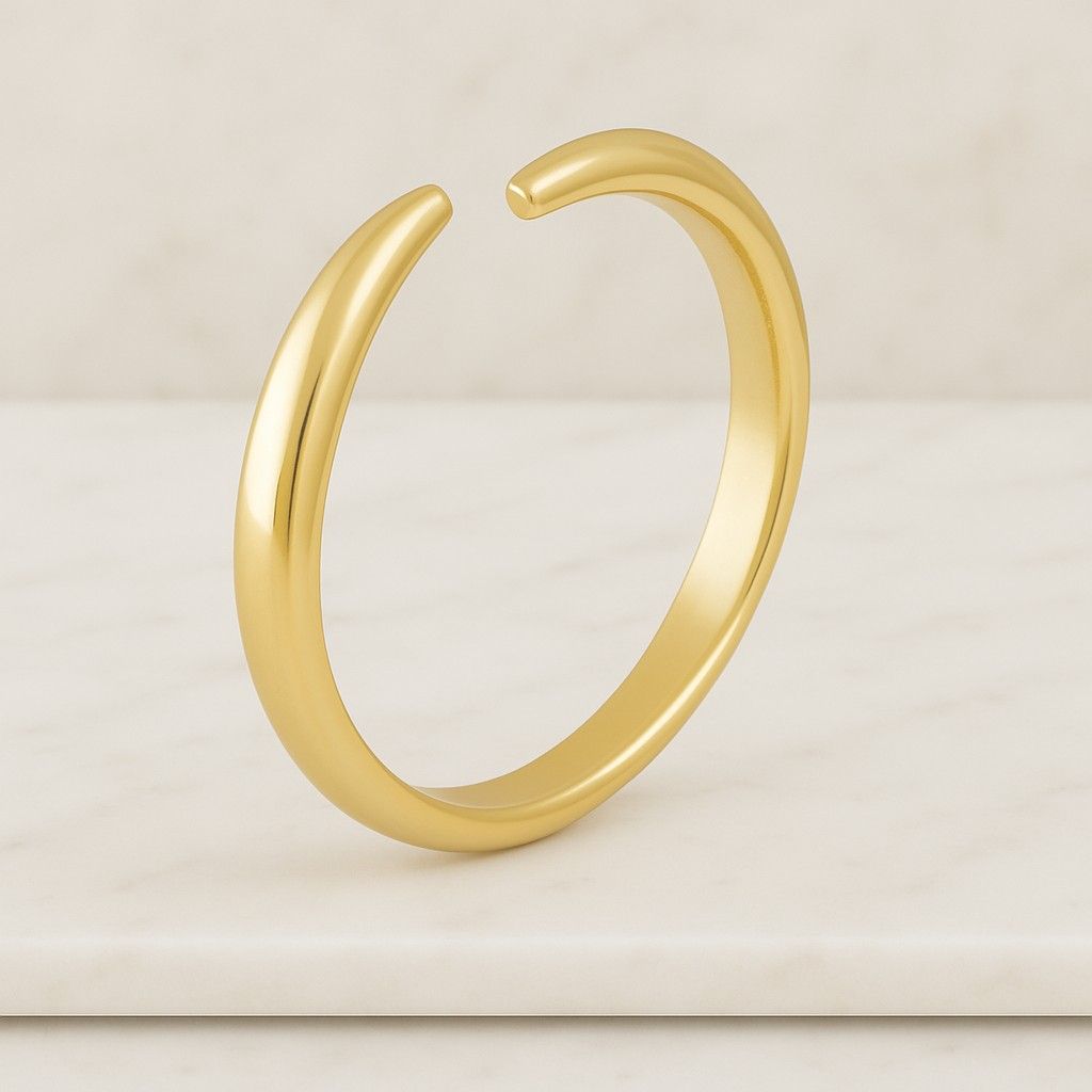 Open wedding Band, Cuff Gold Band Ring for Daughter Lab Grown Diamond Wedding Band Marquise Stackable Ring Gift