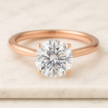 Gold Plated Sterling Silver Engagement Ring Simulated Diamond Moissanite Oval Ring