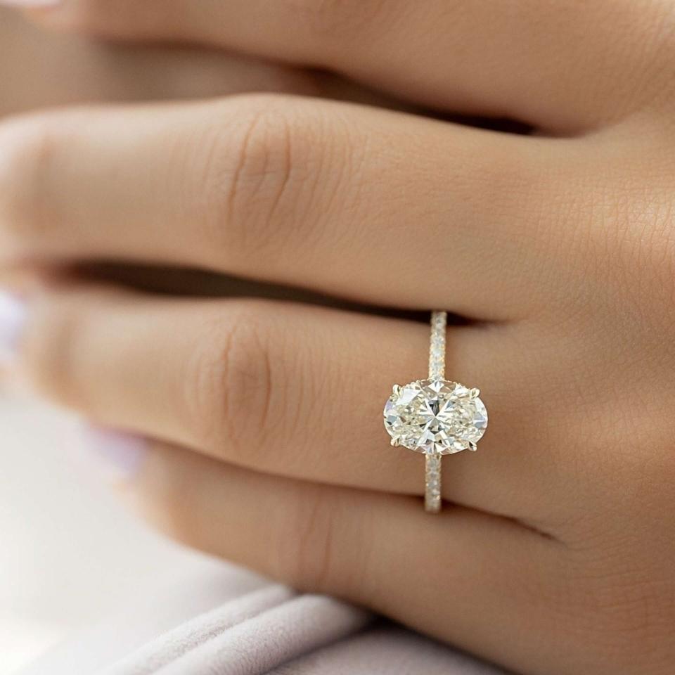 Oval Cut Pave Setting Ring
