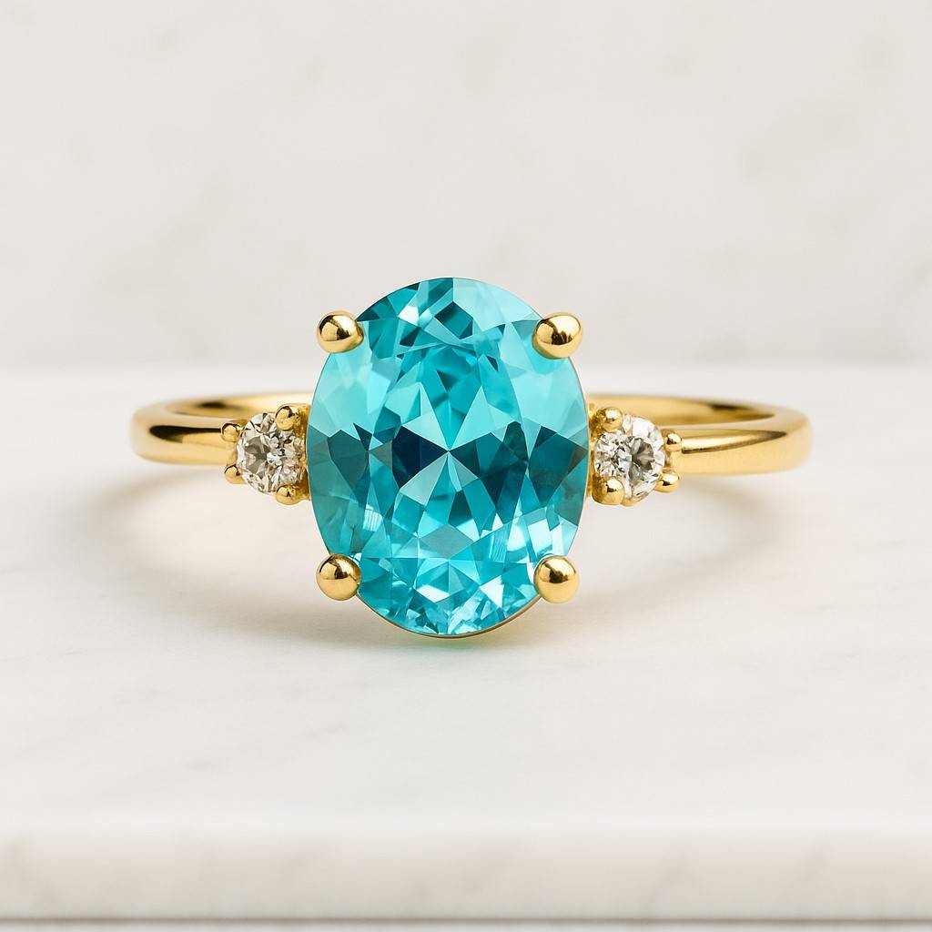 Oval Lab Grown Diamond Ring With Halo And Pave Eternity Engagement Ring For Her 3 CT Oval Lab Grown Diamond Ring IGI Certified 14K Yellow Gold Halo Setting