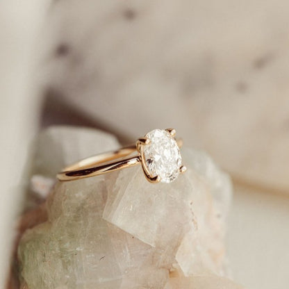 Oval 0.50 carat Lab Diamond Ring For Her