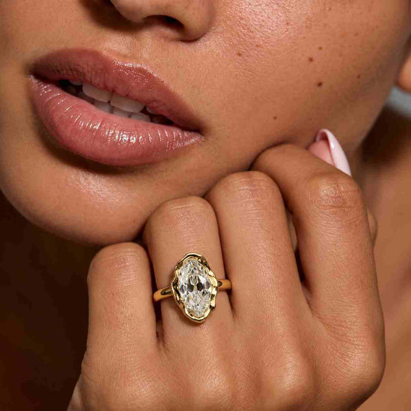 Oval 1.5 Carat D Color VVS2 Clarity IGI Certified Lab Grown Diamond Bezel Set Solitaire Engagement Ring 14k Gold

