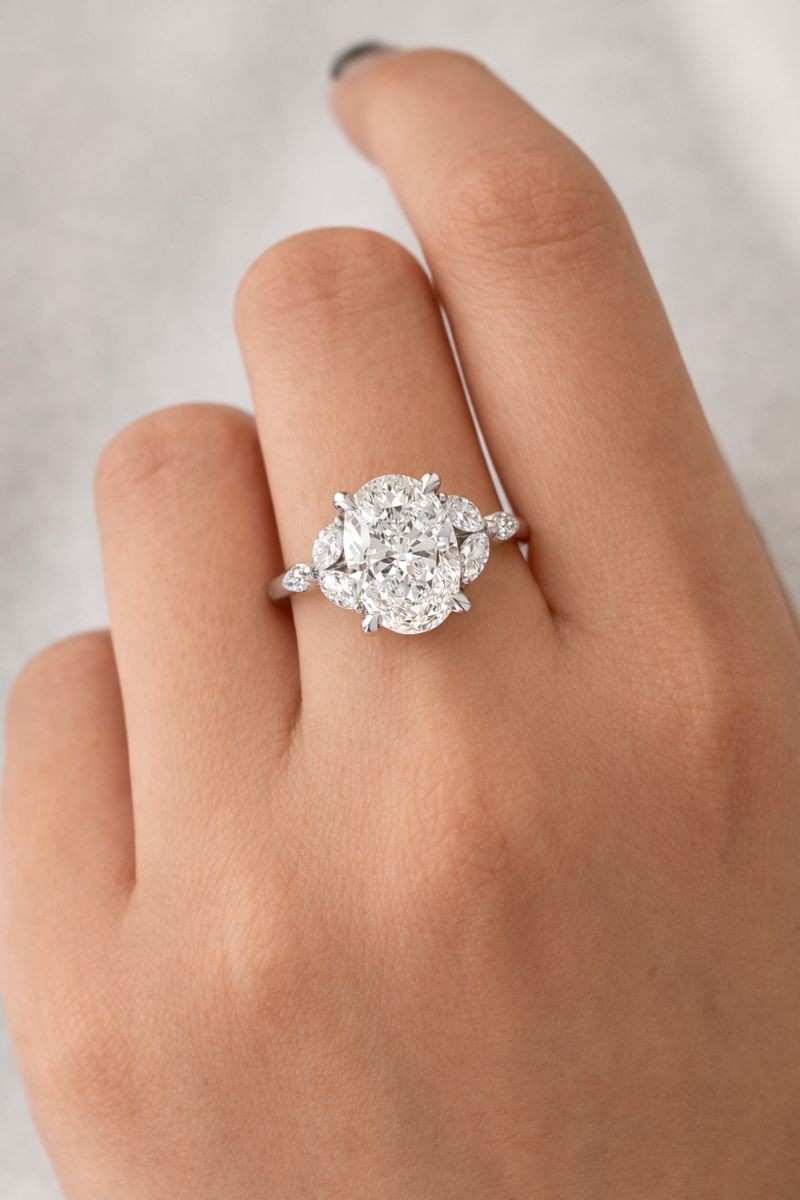 oval and marquise diamond ring