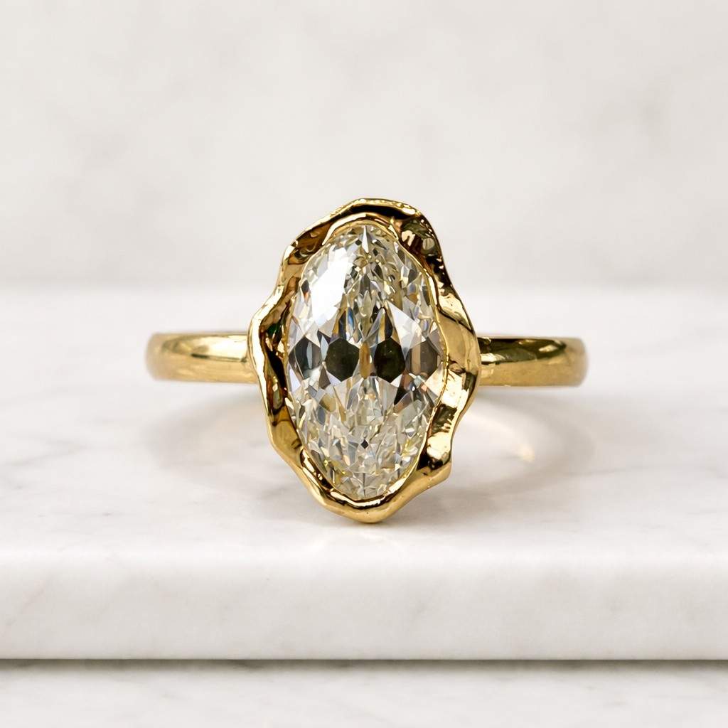 oval bezel solitaire ring