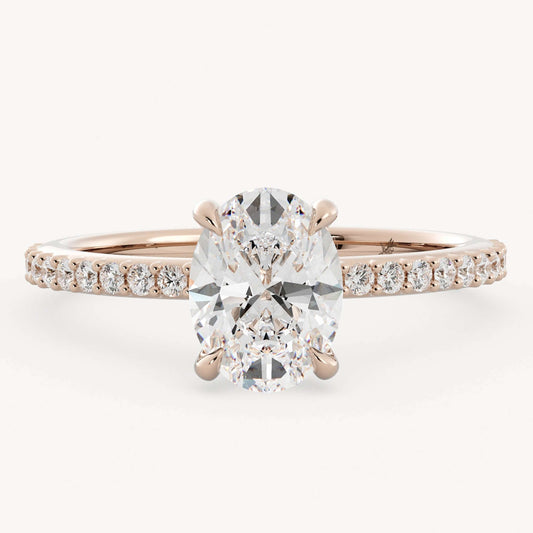 Oval Cut Diamond Half Eternity Ring