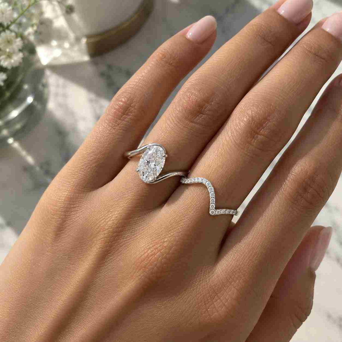  oval cut diamond ring, three stone anniversary ring, gift for her.
