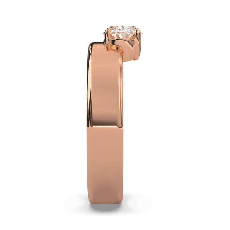 Oval Cut Diamond Wedding Band, Prong Set Ring