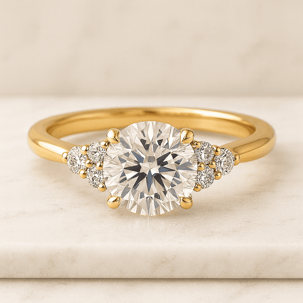 Oval Cut Engagement Ring 14K Yellow Gold solitaire Ring Unique Anniversary Gift Bridal Ring