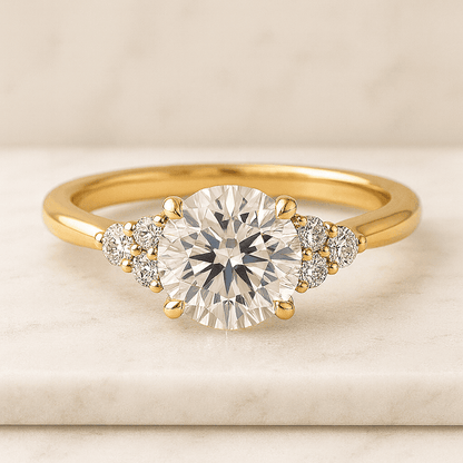 Oval Cut Engagement Ring 14K Yellow Gold solitaire Ring Unique Anniversary Gift Bridal Ring