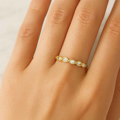 Oval Cut Full Eternity Ring Wedding Band Engagement Ring Moissanite Anniversary Ring Gift Bridal Ring Stacking Band Gold Ring