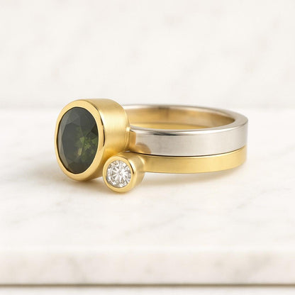 Oval Cut Green Sapphire Engagement Ring Unique Moissanite Cluster Wedding Ring Green Gemstone Bridal Promise Ring Best Gifts For Her