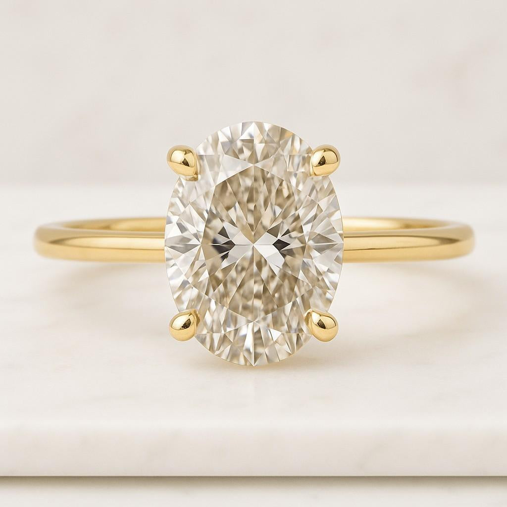 Oval Cut Lab Diamond Engagement Ring Full Eternity Stackable Band Womens 925 Sterling Silver Solitaire Bride Set Ring