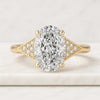 Oval Cut Lab Grown Diamond Pave Engagement Ring For Her