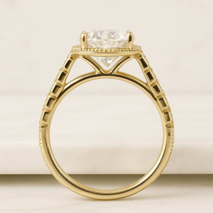 Oval Cut Lab Diamond Halo Ring Oval Lab Grown Diamond Engagement Halo Ring