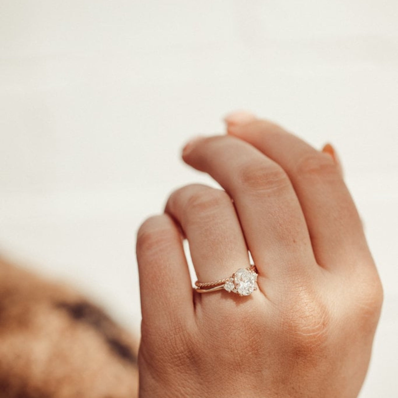 Oval Cut Lab Grown Diamond Anniversary Ring For Her