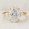 Oval Cut Lab Grown Diamond Three Stone Engagement Ring
