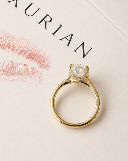 2.00 CT Oval Cut Lab Grown Diamond Engagement Ring in 14K Solid Gold
