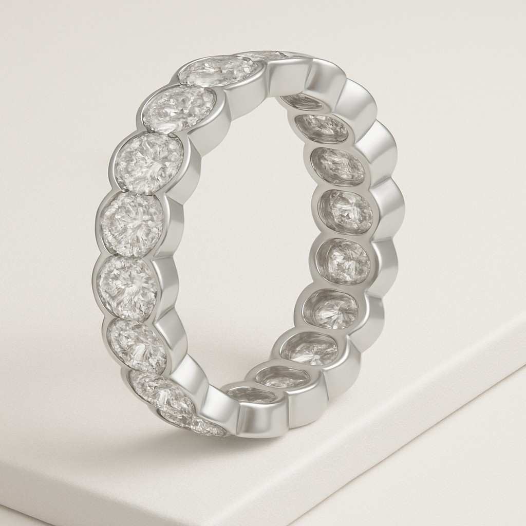 Oval Cut Diamond Band